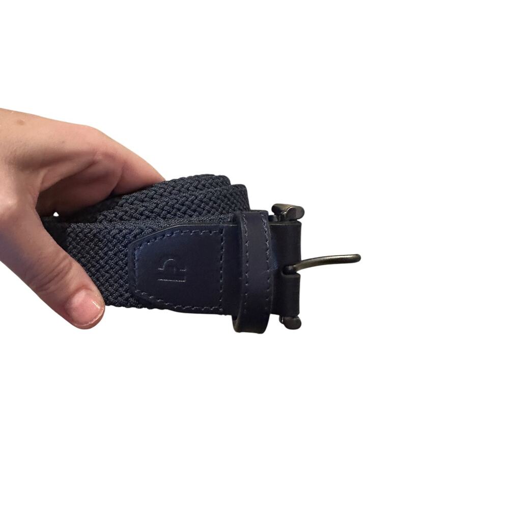 NWOT Cole Haan Navy Braided Stretch Belt Size 44/110 Preppy Golf QuietLuxury